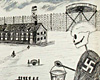 Натан Симон, “Лагерь в Вапнярке”, 1976. Чернила, бумага.
