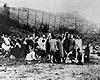Лиепая, Латвия, 1941. Полуобнаженные женщины перед расстрелом.