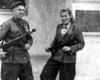Вильнюс, Литва. Партизаны в освобожденном городе.